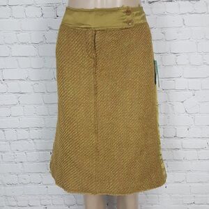 𝅺philosophy di Alberta Ferretti Tweed Olive Skirt 8